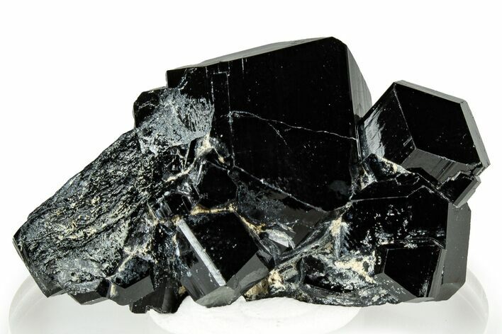 Lustrous Black Tourmaline (Schorl) Crystal Cluster - Namibia #326670